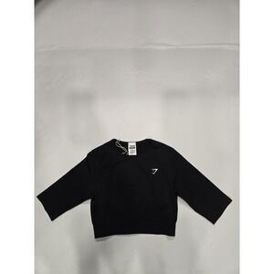 Gymshark Everyday Seamless Crop Top NWT Women's Size Small Black Body Fit